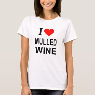 Camiseta Eu ❤️ VINHO QUENTE Eu AMO VINHO QUENTE Eu ADORO VI
