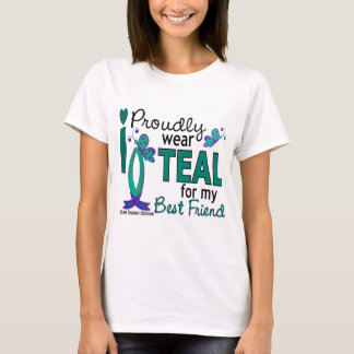 Camiseta Eu visto a cerceta para meu câncer de ovário do
