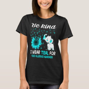 Camiseta Eu Visto a consciência das alergias à Comida lacri