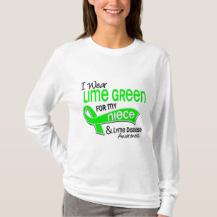 Camiseta Eu visto a doença de Lyme da sobrinha do verde