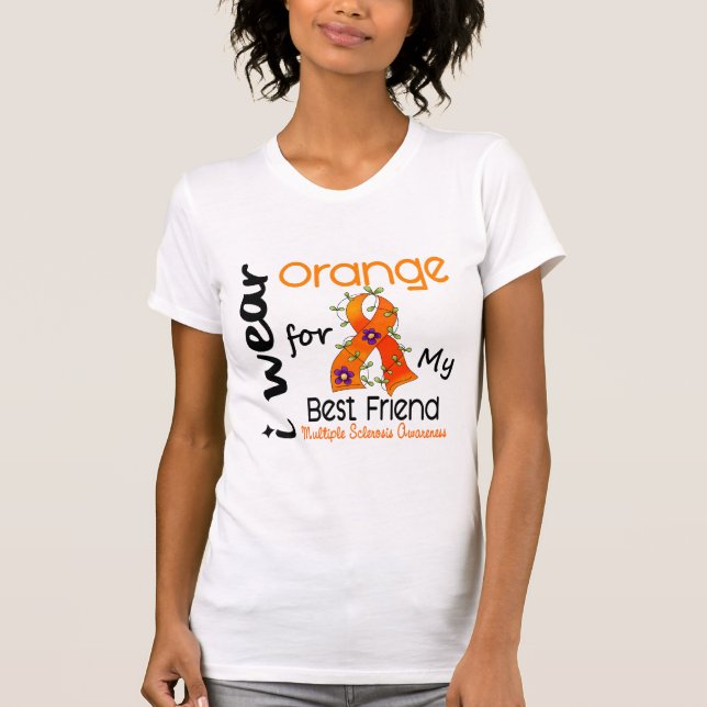 Camiseta Eu visto a esclerose múltipla do MS do melhor (Frente)