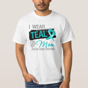 Camiseta Eu visto a fita da cerceta para meu câncer de