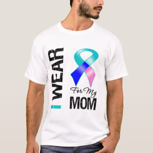 Camiseta Eu visto a fita do cancer de tiróide para minha