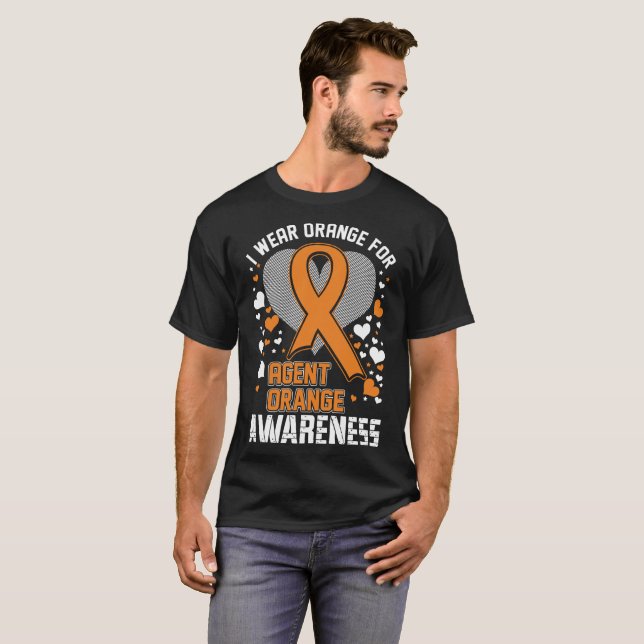 Camiseta Eu visto a laranja para o Tshirt da consciência de (Frente Completa)