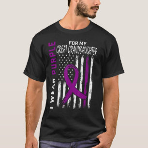 Camiseta Eu Visto a neta Excelente roxa Epilepsy Awarene