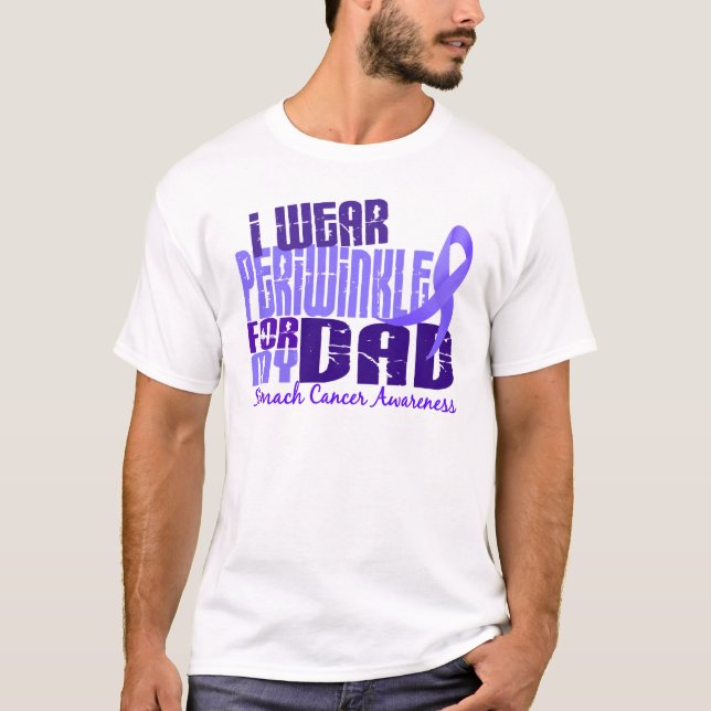 Camiseta Eu visto a pervinca para meu cancer de estômago do (Frente)