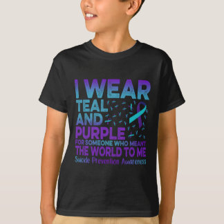 Camiseta Eu Visto A Prevenção Do Suicídio De Fita Roxa E Te