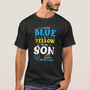 Camiseta Eu Visto Amarelo Azul Para A Síndrome De Son Down 