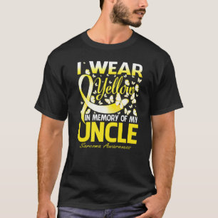 Camiseta Eu Visto Amarelo Em Memória Do Meu Tio Sarcoma Aw