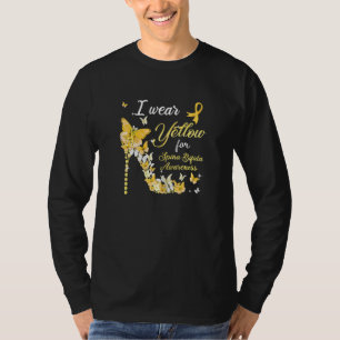 Camiseta Eu Visto Amarelo Para A Consciência De Spina Bifid