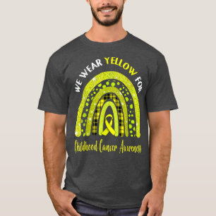 Camiseta Eu Visto Amarelo Para A Consciência Do Cancer Na I