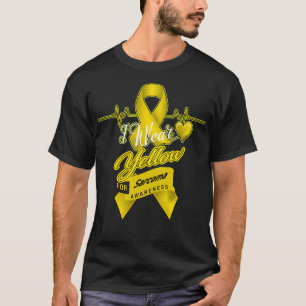 Camiseta Eu visto Amarelo Para A Consciência Sarcoma