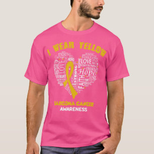 Camiseta Eu Visto Amarelo Para A Fé De Consciência Do Cance