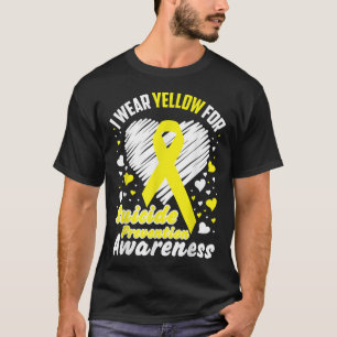 Camiseta Eu Visto Amarelo Para A Sensibilização Para A Prev