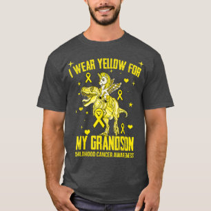 Camiseta Eu Visto Amarelo Para Meu Avô Cancer De Infância A