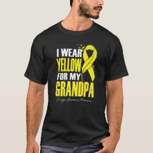 Camiseta Eu Visto Amarelo Para Meu Avô Ewing Sarcoma Awaren