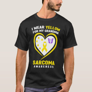 Camiseta Eu Visto Amarelo Para Minha Avó Sarcoma Consciênci