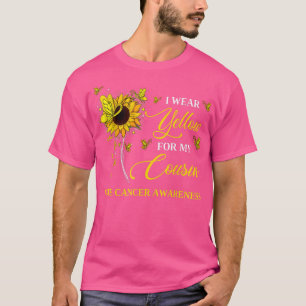 Camiseta Eu Visto Amarelo Para Minha Consciência Do Cancer 