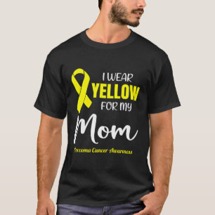 Camiseta Eu Visto Amarelo Para Minha Mãe Para Sarcoma Cance