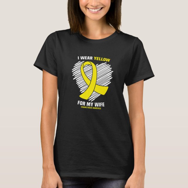 Camiseta Eu Visto Amarelo Para Minha Mulher Endometriose Se (Frente)