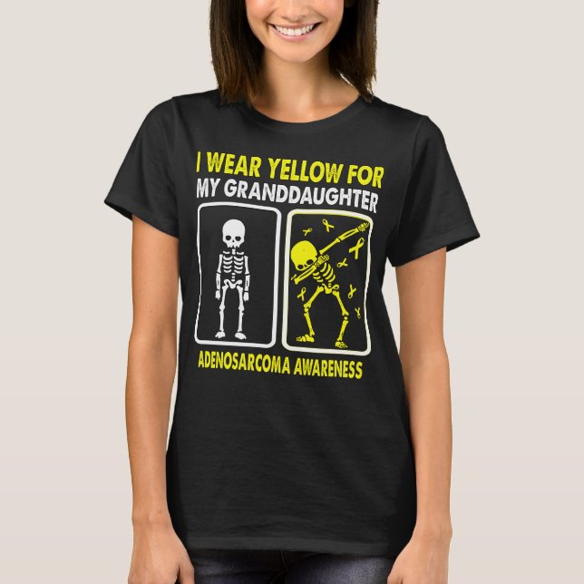 Camiseta Eu Visto Amarelo para minha neta ADENOSARCOMA (Frente)