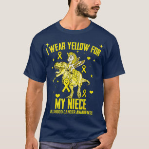 Camiseta Eu Visto Amarelo Para O Meu Cancer De Infância Awa