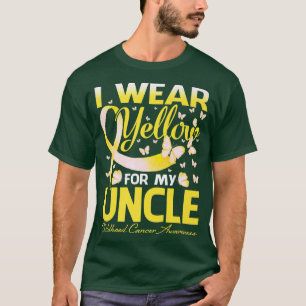 Camiseta Eu Visto Amarelo Para O Meu Tio Cancer De Infância