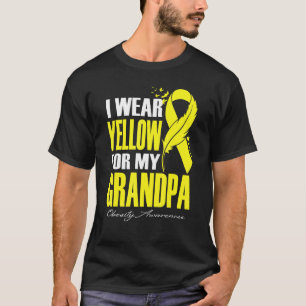 Camiseta Eu Visto Amarelo Para O Meu Vovô Fé De Consciência