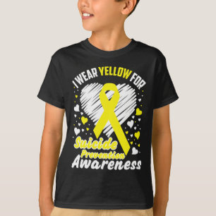 Camiseta Eu Visto Amarelo Pela Consciência Da Prevenção Ao 