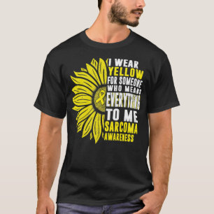 Camiseta Eu Visto Amarelo Sarcoma Cancer Ósseo Consciência