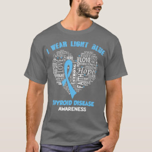 Camiseta Eu Visto Azul Claro Para A Sensibilização Para A D