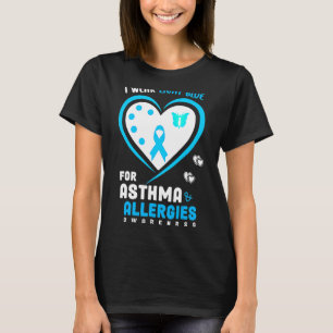 Camiseta Eu Visto Azul Claro Para Asma E Sensibilização Par