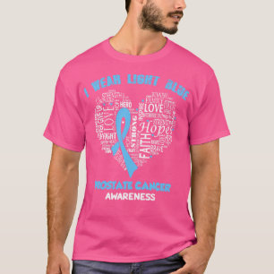 Camiseta Eu Visto Azul Claro Para Fa De Consciência Do Canc