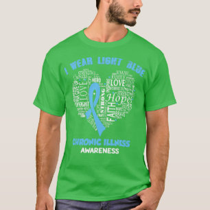 Camiseta Eu Visto Azul Claro Para Sensibilização Crônica