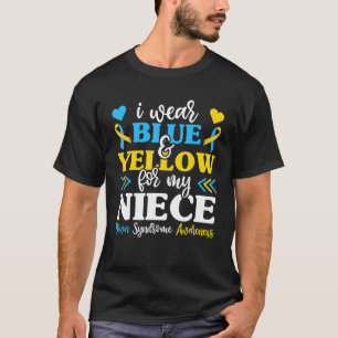 Camiseta Eu Visto Azul E Amarelo Para A Minha Sobrinha Sín