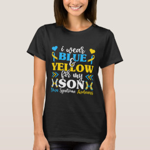 Camiseta Eu Visto Azul E Amarelo Por Meu Filho Mãe Pai