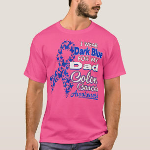 Camiseta Eu Visto Azul Escuro Para Os Meus Alavenes Do Canc