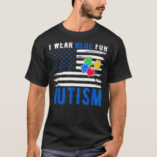 Camiseta Eu Visto Azul Para A Consciência Autismo Mundo Aut