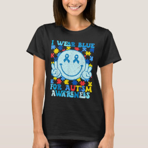 Camiseta Eu Visto Azul Para A Consciência Autista Mês Homen
