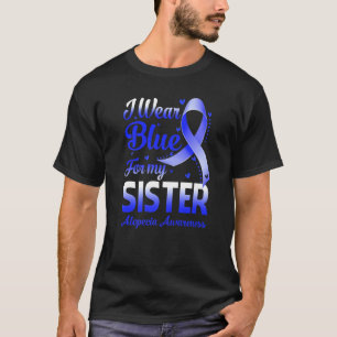 Camiseta Eu Visto Azul Para A Consciência Da Minha Irmã