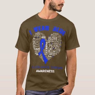 Camiseta Eu Visto Azul para a Consciência da Síndrome de Gu