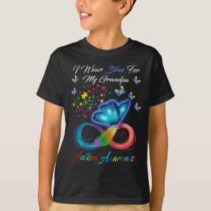 Camiseta Eu Visto Azul Para A Consciência Do Autismo Do Meu