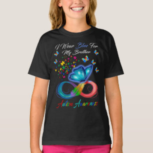 Camiseta Eu Visto Azul Para A Consciência Do Autismo Irmão