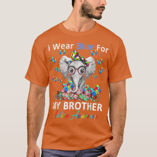 Camiseta Eu Visto Azul Para A Consciência Do Autismo Irmão