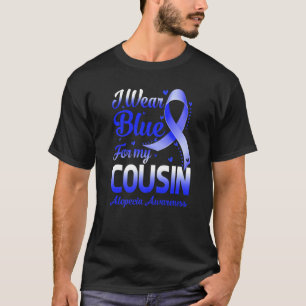 Camiseta Eu Visto Azul Para A Consciência Do Meu Primo