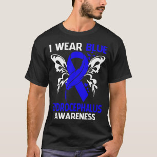 Camiseta Eu Visto Azul Para A Consciência HIDROCEPHALUS