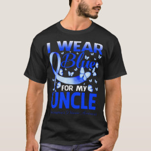 Camiseta Eu Visto Azul para a Doença de Tio Huntington no F