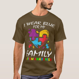 Camiseta Eu Visto Azul Para A Família De Consciência Autist