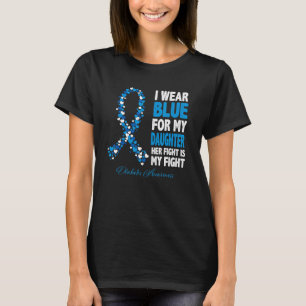 Camiseta Eu Visto Azul Para A Granndma A Luta Dela É A Minh