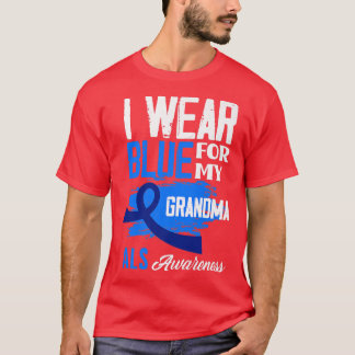 Camiseta Eu Visto Azul para a Minha Avó Apoio à Consciência